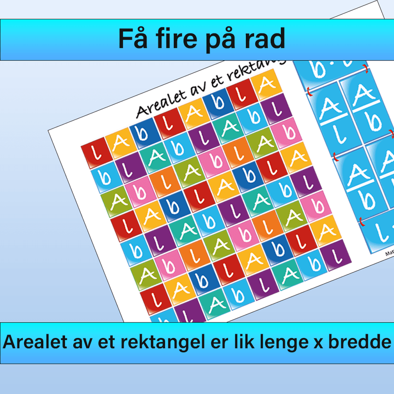 Lengde x bredde = arealet av et rektangel