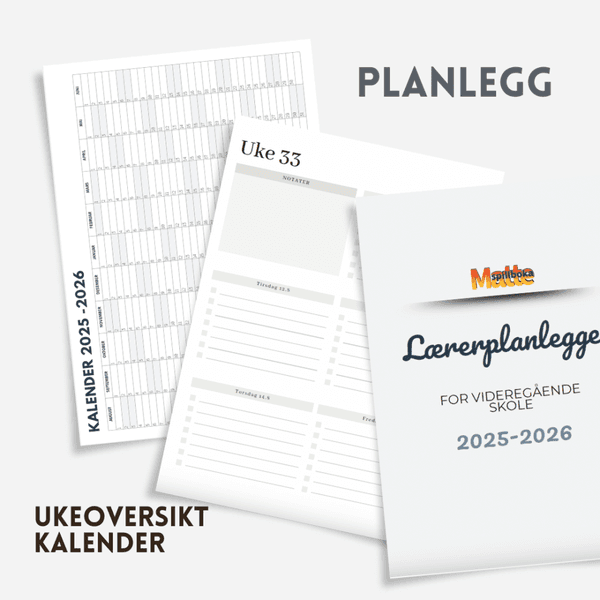 Planlegger for lærere i barneskole | Skoleåret 2025&#8211;2026