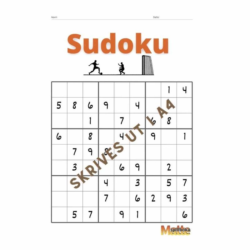 Sudoku med fotballmotiv