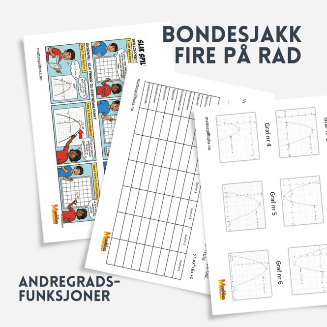Hovedbilde Bondesjakk |  Andregradsfunksjoner | Les grafen