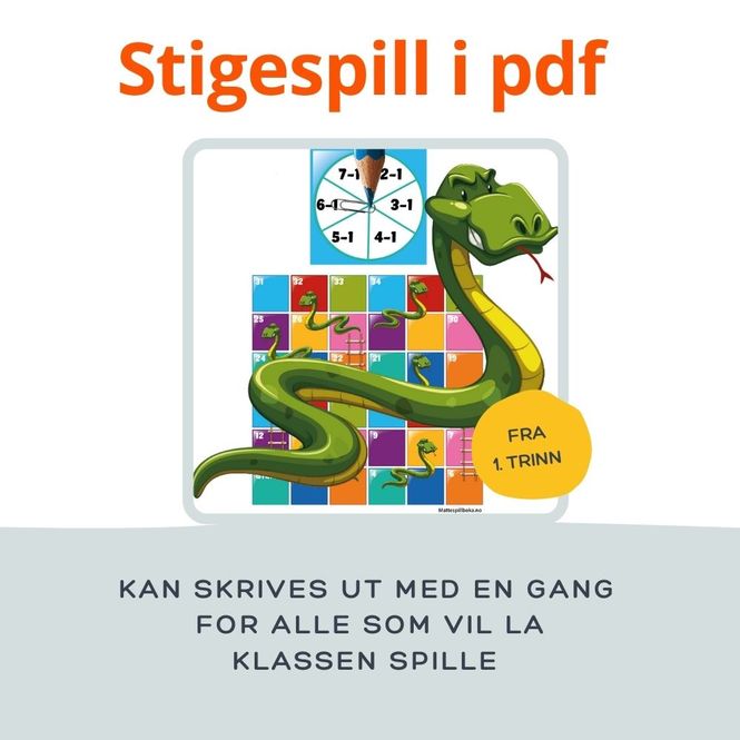 Hovedbilde Subtraksjon | Stigespill med spinner | En mindre